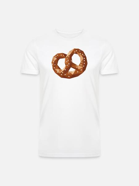 Geometric Pretzel – Pretzel Snack Design - Men’s Tri-Blend Organic T-Shirt - white