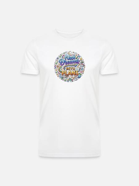 Turn Dreams Into Plans - Men’s Tri-Blend Organic T-Shirt - white