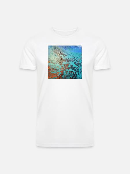 Aqua Cell Burst - Men’s Tri-Blend Organic T-Shirt - white