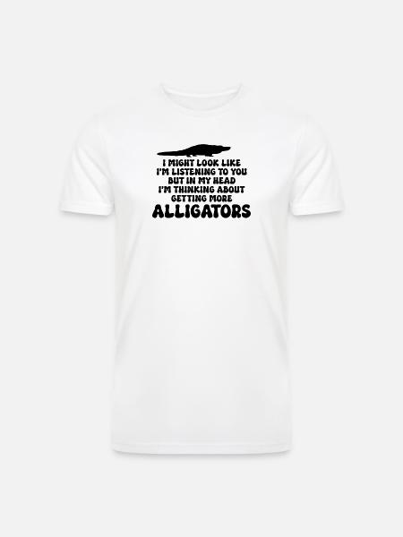 Alligator Reptil - Men’s Tri-Blend Organic T-Shirt - white