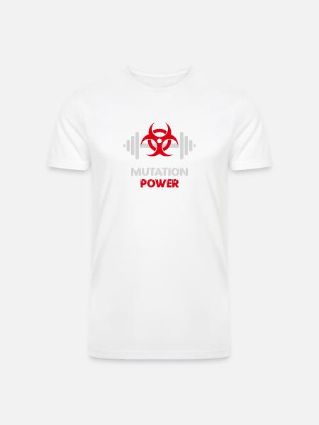 Powerlifting Mutation Strength - Men’s Tri-Blend Organic T-Shirt - white