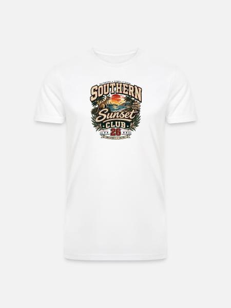 Southern Sunset Club 26 - Men’s Tri-Blend Organic T-Shirt - white