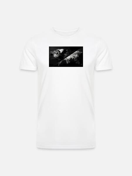 Global Network Map - Men’s Tri-Blend Organic T-Shirt - white