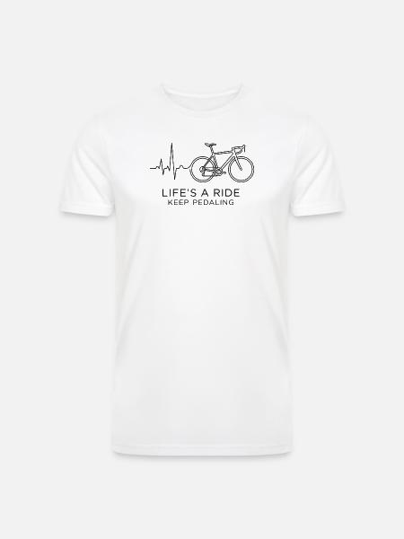 Ride Through Heartbeat - Men’s Tri-Blend Organic T-Shirt - white