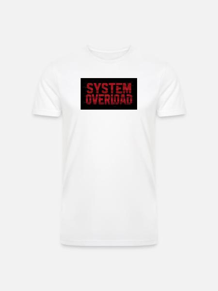 System Overload Glitch Text - Men’s Tri-Blend Organic T-Shirt - white