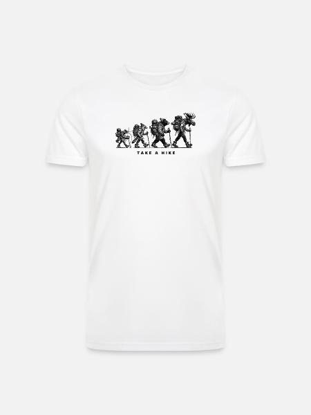Midnight Silhouette Minimal Tee - Men’s Tri-Blend Organic T-Shirt - white