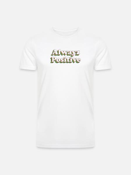 Alwayz Positive - Men’s Tri-Blend Organic T-Shirt - white