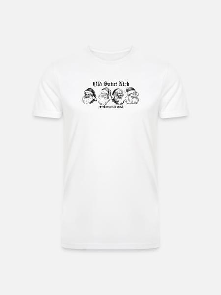 Old Saint Nick - Men’s Tri-Blend Organic T-Shirt - white