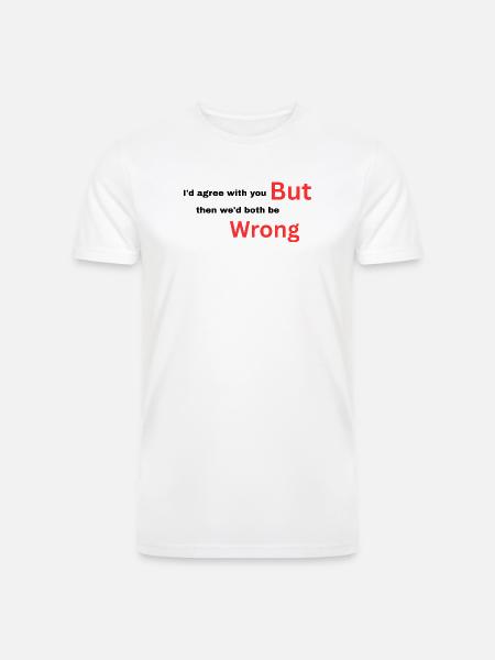 I-d_agree_with_you typography design - Men’s Tri-Blend Organic T-Shirt - white