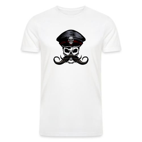 skull hipster mustache mustachioed cape cap - Men’s Tri-Blend Organic T-Shirt