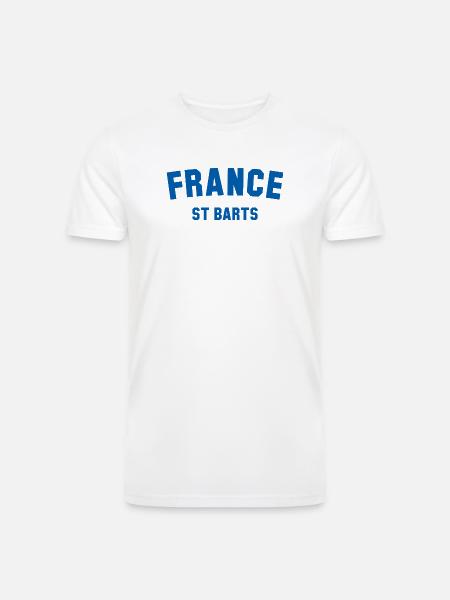 St Barts France Caribbean - Men’s Tri-Blend Organic T-Shirt - white