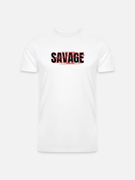 savage - Men’s Tri-Blend Organic T-Shirt - white