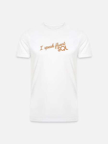 I_speak_fluent_SQL2 - Men’s Tri-Blend Organic T-Shirt - white