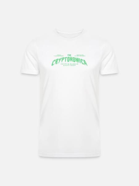 Cryptonomica: Cryptid Museum Logo - Men’s Tri-Blend Organic T-Shirt - white