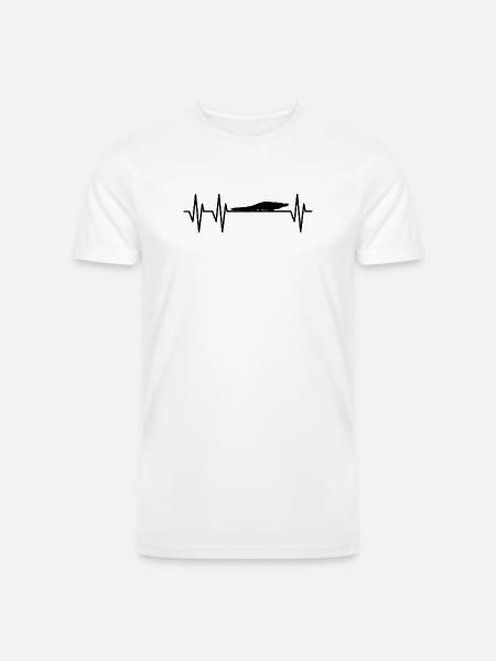 Alligator Heartbeat - Men’s Tri-Blend Organic T-Shirt - white
