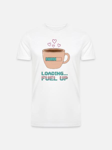 Coffee Loading… - Men’s Tri-Blend Organic T-Shirt - white
