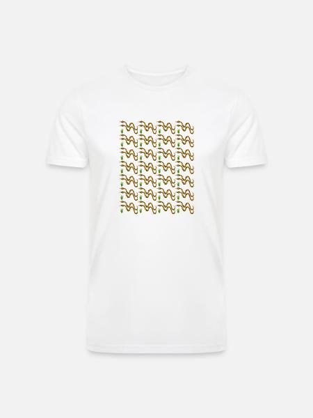 snake - Men’s Tri-Blend Organic T-Shirt - white