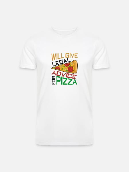 Legal Advice Pizza - Men’s Tri-Blend Organic T-Shirt - white