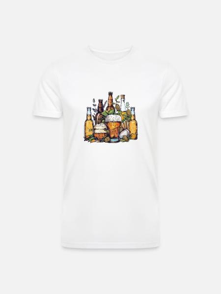 Drink Mode On - Men’s Tri-Blend Organic T-Shirt - white