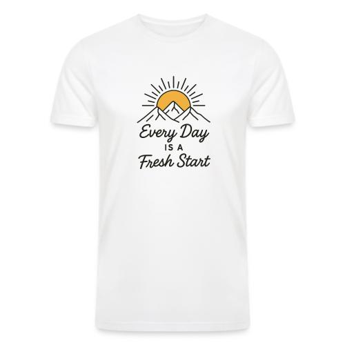 Inspirational Mountain Sunrise Motif - Men’s Tri-Blend Organic T-Shirt