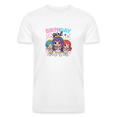 Cute Chibi Birthday Idol Girls - Men’s Tri-Blend Organic T-Shirt