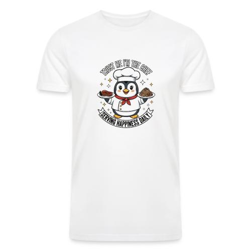 cute Penguin Chef-Funny Cartoon Daily Happiness - Men’s Tri-Blend Organic T-Shirt