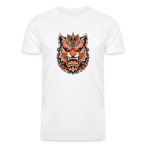 Tribal Demon Wolf Mask - Men’s Tri-Blend Organic T-Shirt