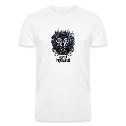 Alpha Predator Wolf Fierce Neon Eyes - Men’s Tri-Blend Organic T-Shirt