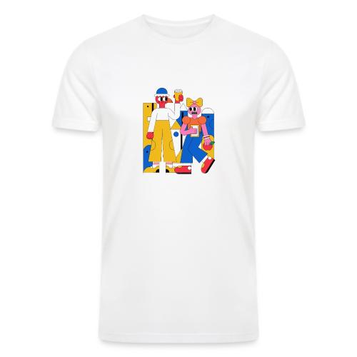 Bold Geometric Duo Pop Art - Men’s Tri-Blend Organic T-Shirt