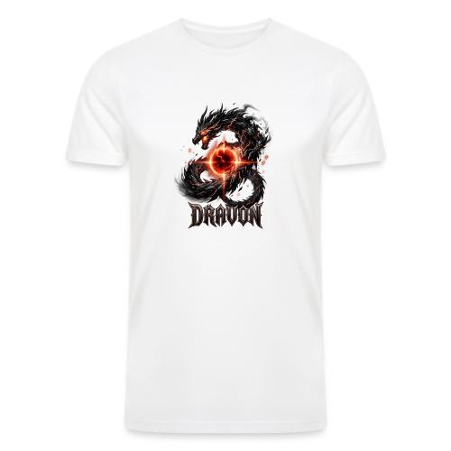 Dravon Fire Dragon Dark Fantasy Graphic T-Shirt - Men’s Tri-Blend Organic T-Shirt