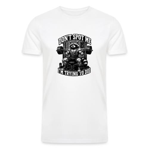 Raccoon Lifter Don’t Spot Me - Men’s Tri-Blend Organic T-Shirt