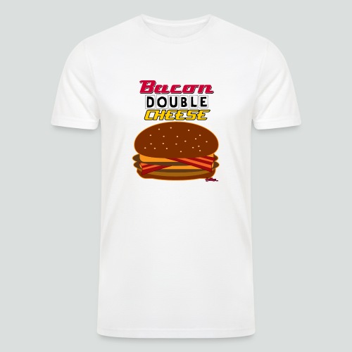 Bacon Double Cheese Combo - Men’s Tri-Blend Organic T-Shirt