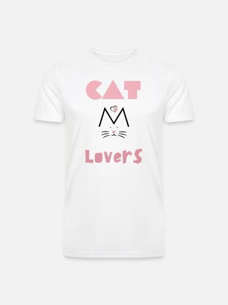 Cat lovers - Men’s Tri-Blend Organic T-Shirt - white