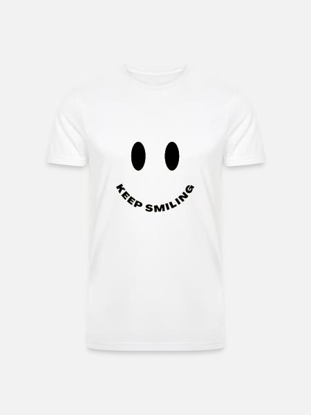 Keep smiling tshit - Men’s Tri-Blend Organic T-Shirt - white