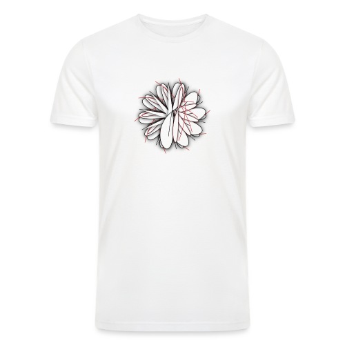 Funky White Chrysanthemum - Men’s Tri-Blend Organic T-Shirt
