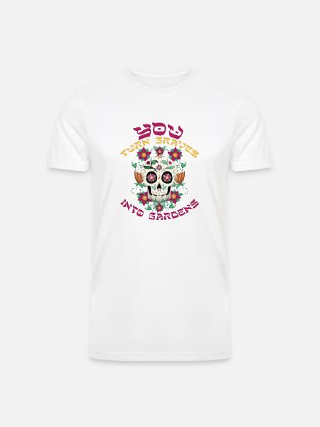 Graves Into Gardens - Men’s Tri-Blend Organic T-Shirt - white