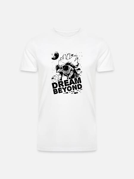 Noir Glyphs Nightscape - Men’s Tri-Blend Organic T-Shirt - white