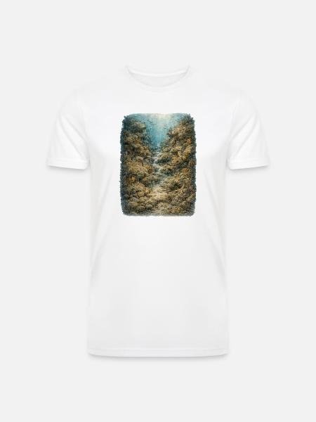 Hidden Ocean Animals - Men’s Tri-Blend Organic T-Shirt - white