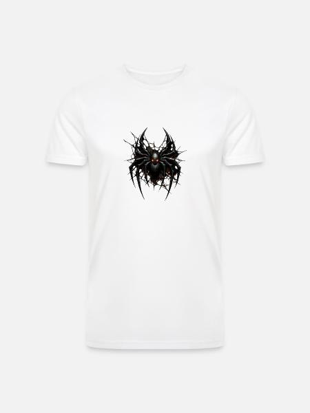 Inferno Spider Emblem - Men’s Tri-Blend Organic T-Shirt - white