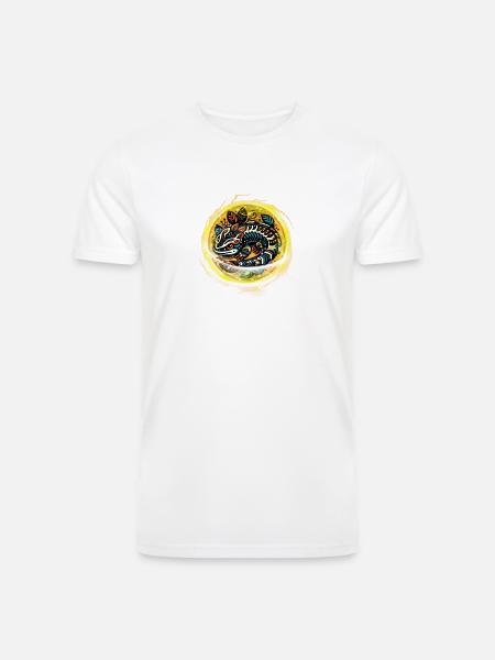 Illuminated Salamander - Men’s Tri-Blend Organic T-Shirt - white