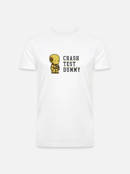 Crash Test Dummy Baby Yellow Safety Testman - Men’s Tri-Blend Organic T-Shirt - white