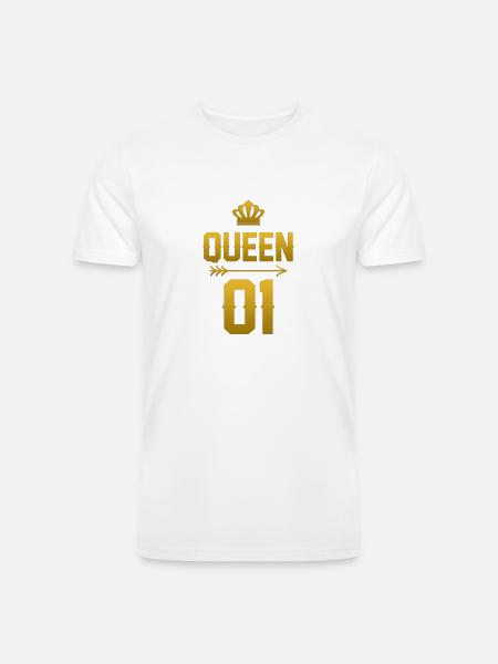 King Queen 01 - Men’s Tri-Blend Organic T-Shirt - white