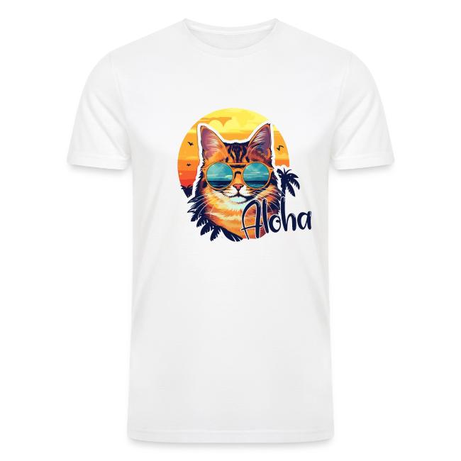 Funny Cat in Hawaiian Aloha Sunglasses