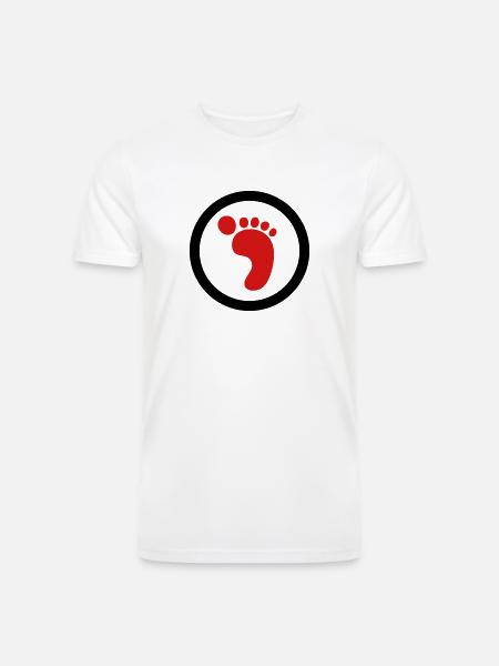 Foot Logo (2c) - Men’s Tri-Blend Organic T-Shirt - white