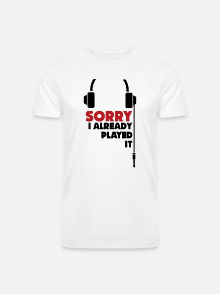 sorry_i_already_played_it_3 - Men’s Tri-Blend Organic T-Shirt - white