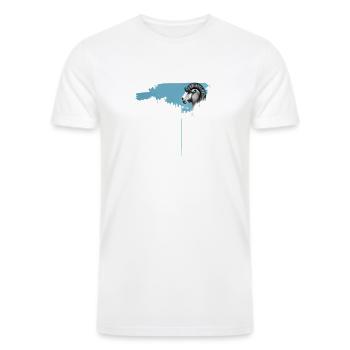 North Carolina - Men’s Tri-Blend Organic T-Shirt - white - Front