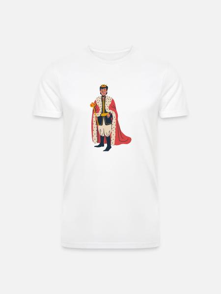 king - Men’s Tri-Blend Organic T-Shirt - white