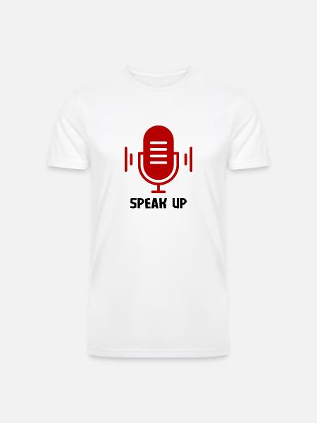 Speak Up - Men’s Tri-Blend Organic T-Shirt - white