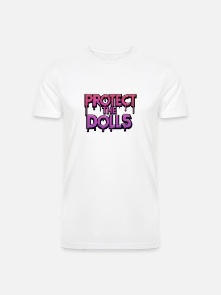 Protect the dolls - Men’s Tri-Blend Organic T-Shirt - white