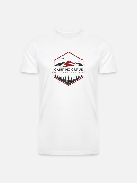 Camping Gurus Survival Masters - Men’s Tri-Blend Organic T-Shirt - white